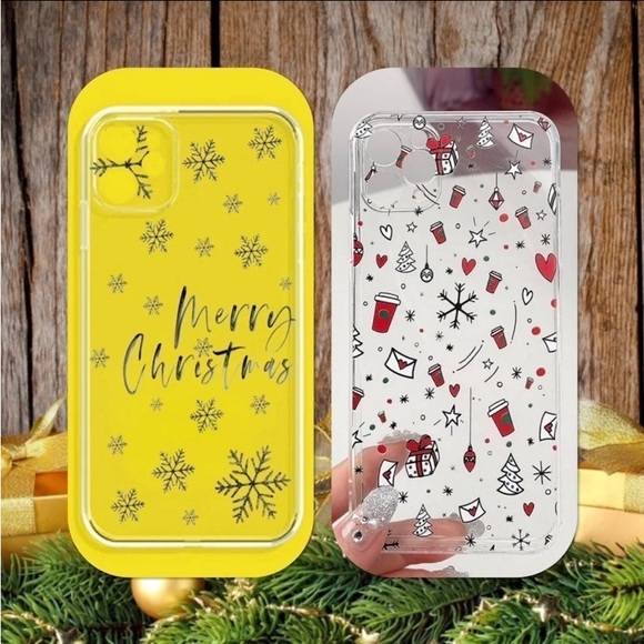 2 NEW IPHONE 12 PRO MAX Clear Christmas Cases - Picture 2 of 2
